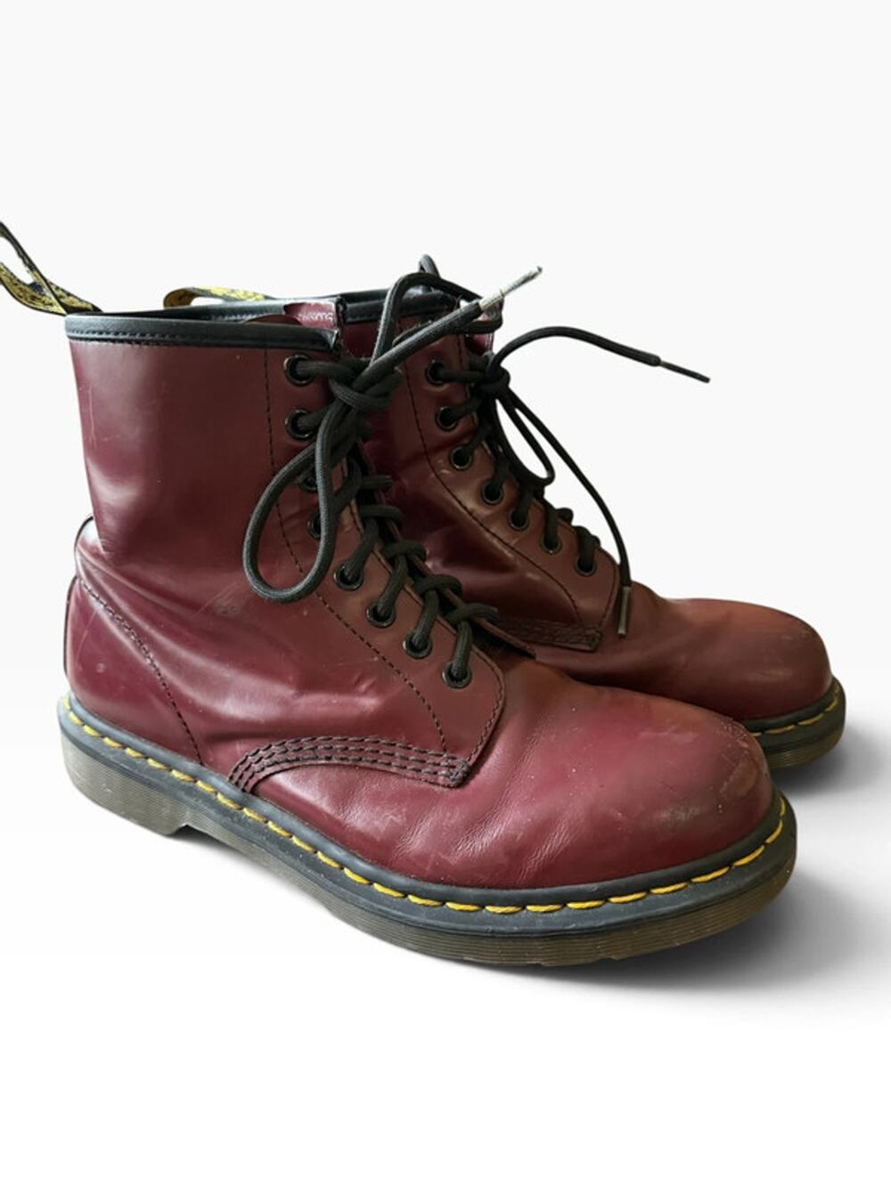 Dr. Martens 1460 Cherry Red Smooth Leather Combat Boots Women’s 9 / Men’s 8